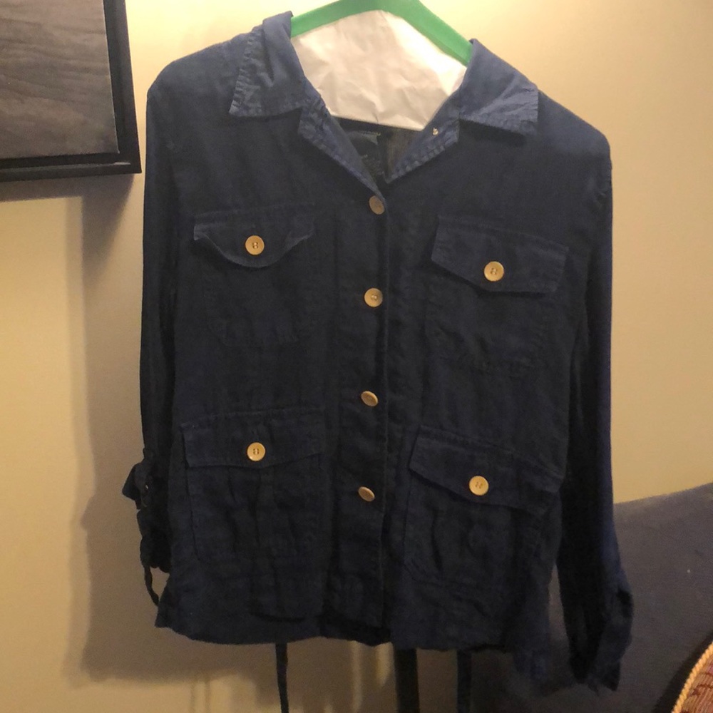 Lucky brand navy blouse